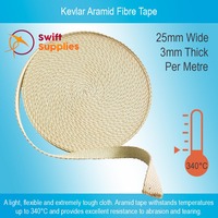 Kevlar Aramid Insulation Tape - 3mm Thick x  25mm Wide (Per Metre)