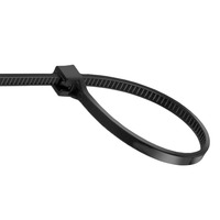 Nylon UV Resistant Cable Tie - 100mm Long x 2.5mm Wide, Black, Pack of 100