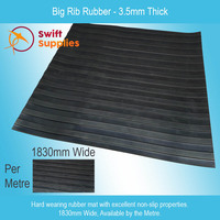 Big Rib Rubber 3.5mm Thick x 2000mm Wide (Per Metre)