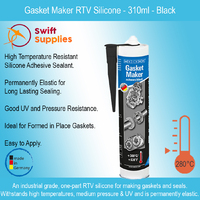Gasket Maker RTV Silicone, Black - 310ml