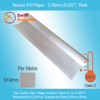 Nomex 410 Insulation Paper -  0.05mm (0.002") x 914mm Wide (Per Metre)