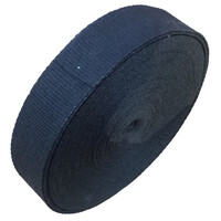Silicone Coated Fibreglass Fabric Tape - 1.6mm Thick x  50mm Wide x  5 Metres Long, Black