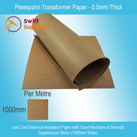 Presspahn Transformer Insulation Paper - 0.5mm x 1000mm Wide (Per Metre)