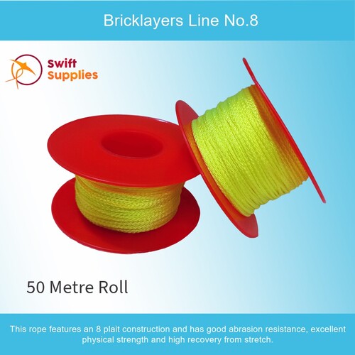 Bricklayers Line No.8 - Lime - 50 Metre Roll