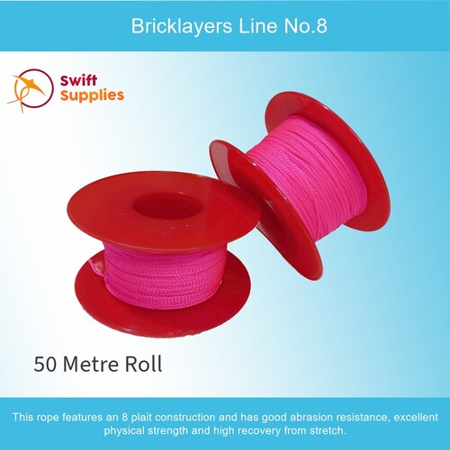 Bricklayers Line - No. 8 - Pink - 50 Metre Roll