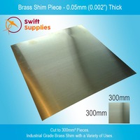 Brass Shim   0.05mm (0.002") Thick x 300mm x 300mm Square