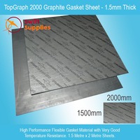 Topgraph 2000 Graphite Gasket Sheet - 1.5mm Thick x 1500mm x 2000mm