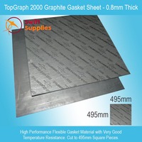 Topgraph 2000 Graphite Gasket Sheet - 0.8mm Thick x  495mm Square