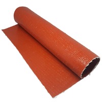 Silicone Coated Fibreglass Cloth, Red - 1500mm Wide (Per Metre)