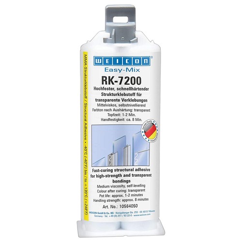 Easy-Mix RK-7200 MMA Transparent Structural Acrylic Adhesive - 50gm