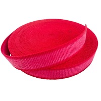 Silicone Coated Fibreglass Fabric Tape Red - 3.2mm Thick x 30 Metre Rolls