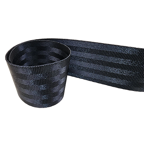 Polyester Seatbelt Webbing - Black x 10 Metres Long